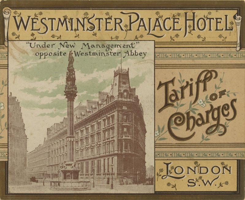 Tarifa de cargos del Hotel Westminster Palace de English School