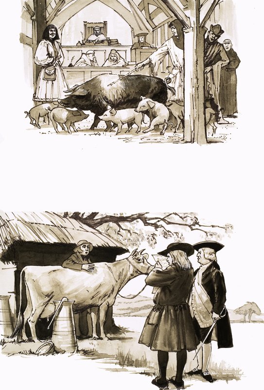 Cuando los animales eran juzgados en la corte de English School