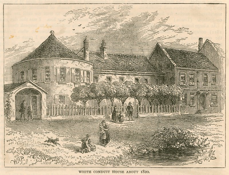 Casa White Conduit, Pentonville, Londres, alrededor de 1820 de English School