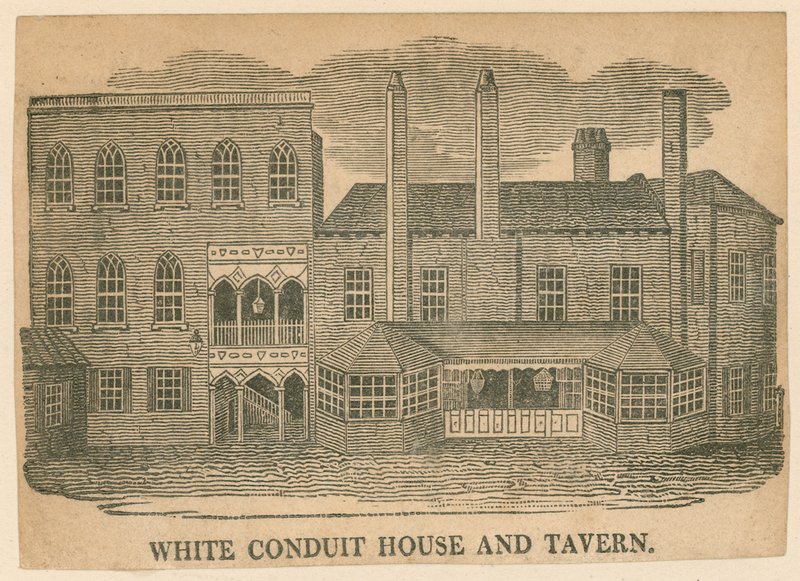 Casa y Taberna White Conduit, Pentonville, Londres de English School