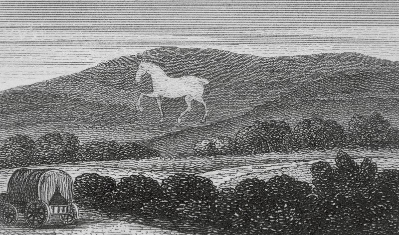 White Horse Vale, Berkshire (grabado) de English School