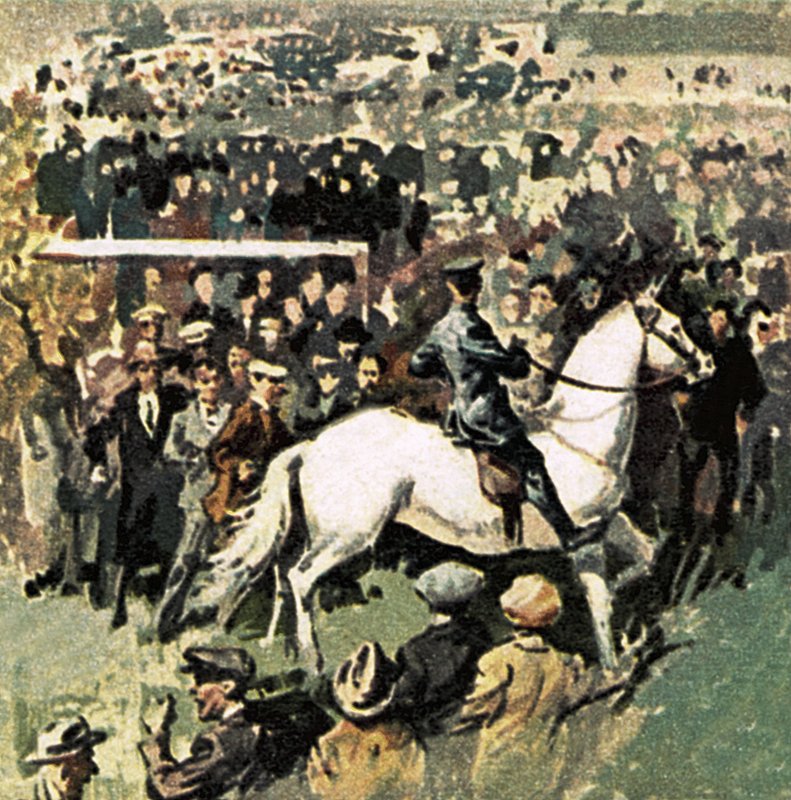 Caballo blanco en la final de la Copa de 1923 en Wembley de English School