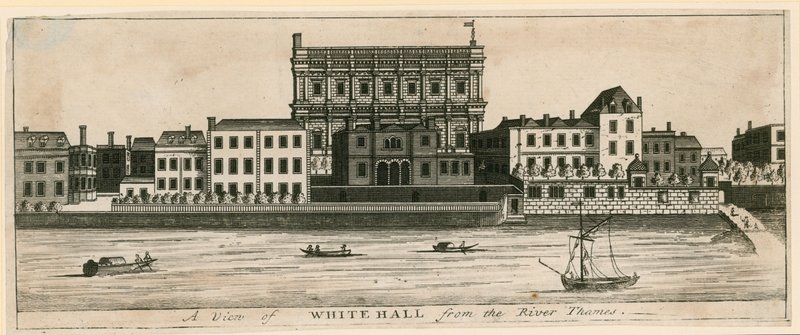 Whitehall desde el río Támesis de English School