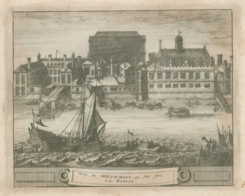 Whitehall desde el río Támesis de English School