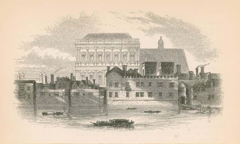 Whitehall desde el río Támesis de English School