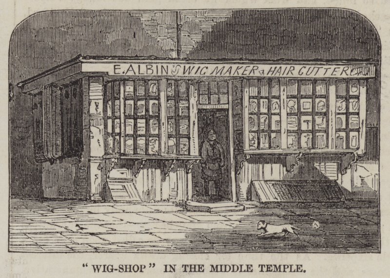 "Tienda de pelucas" en el Middle Temple de English School