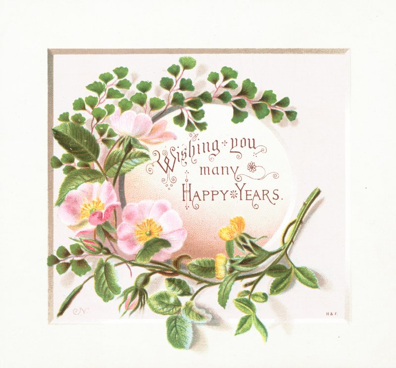 Rosas silvestres, tarjeta de Navidad de English School