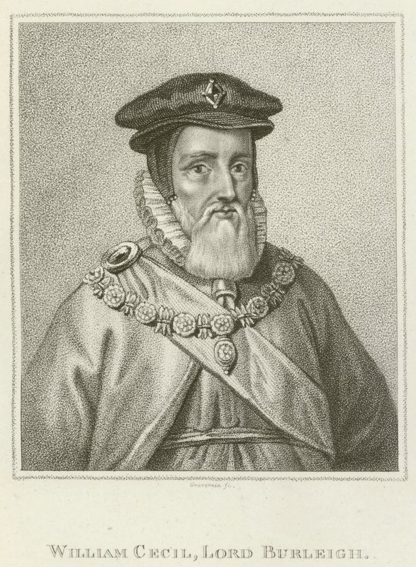William Cecil, Lord Burleigh (grabado) de English School