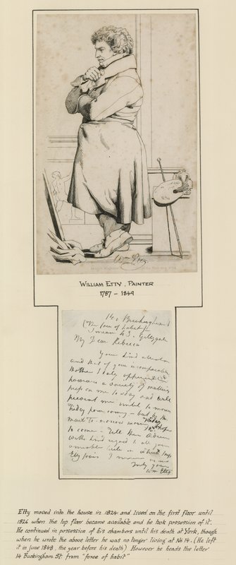 William Etty que vivió en el No 14 de Buckingham Street de English School