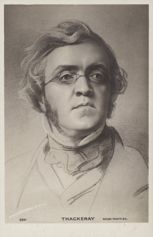 William Makepeace Thackeray (1811-1863), novelista inglés (litografía) de English School
