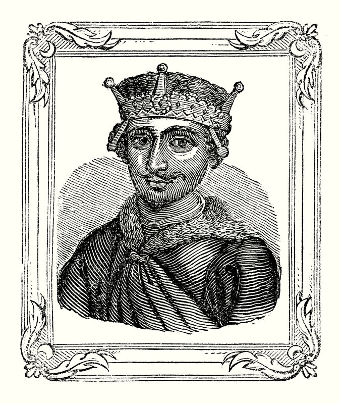 Guillermo Rufo nació en 1056, fue coronado en 1087 y asesinado en 1100 (grabado) de English School