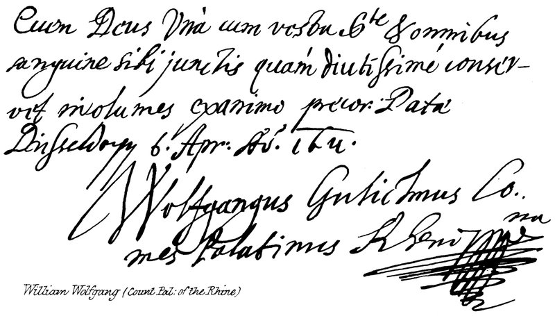 William Wolfgang (Conde Palatino del Rin) de English School