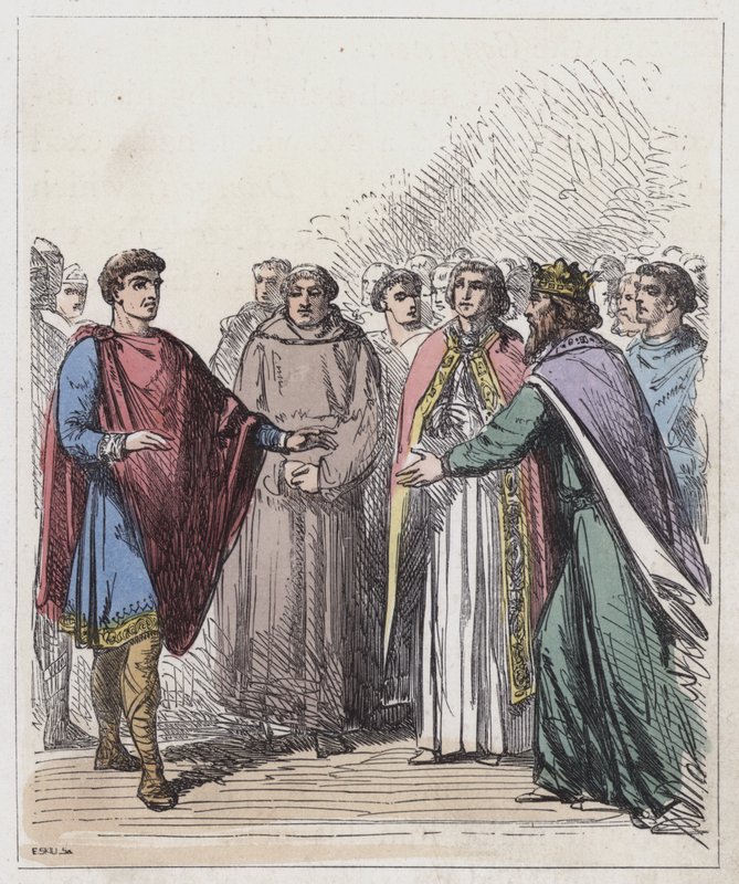 Guillermo de Normandía y Eduardo el Confesor de English School