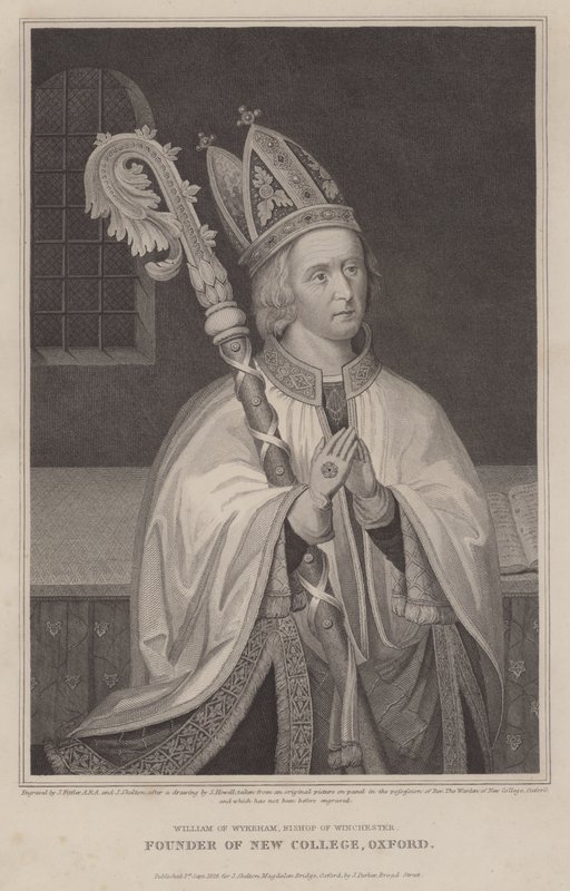 Guillermo de Wykeham, obispo de Winchester, fundador del New College, Oxford de English School