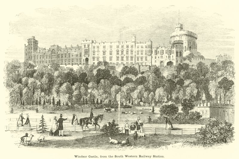 Castillo de Windsor, desde la estación de tren del suroeste de English School