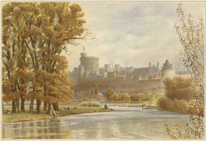 Castillo de Windsor desde el Támesis de English School