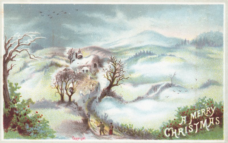 Escena Invernal, Tarjeta de Navidad de English School