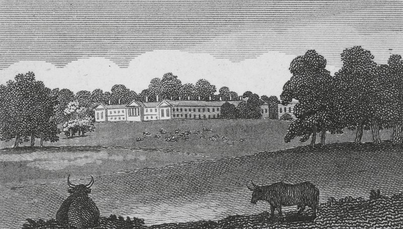 Abadía de Woburn (grabado) de English School