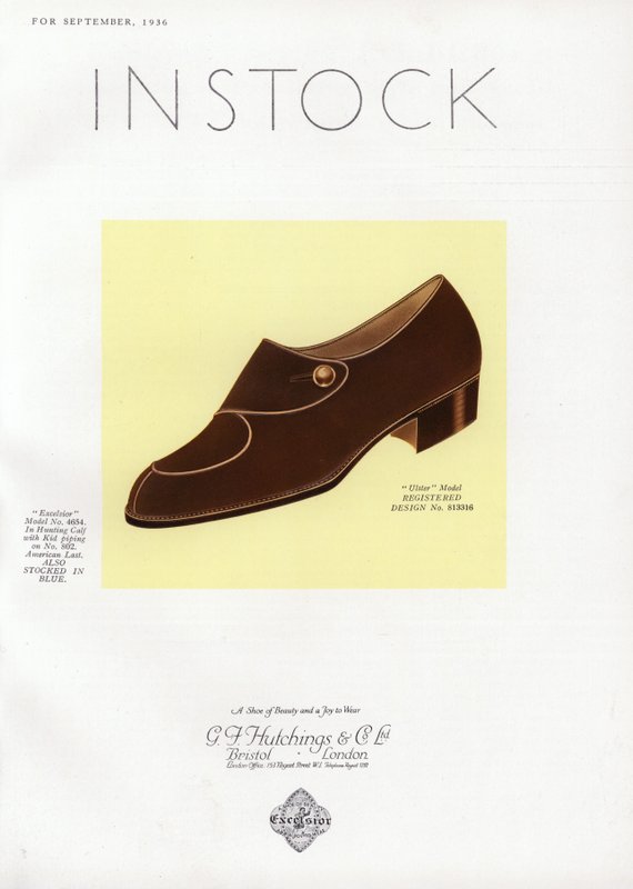 Anuncio de zapatos de mujer, años 1930 de English School