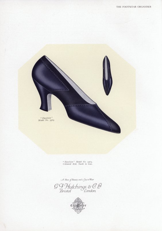 Anuncio de zapatos de mujer, años 1930 de English School