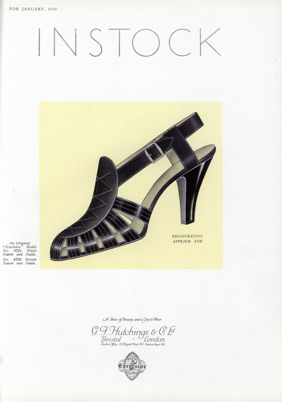 Anuncio de zapatos de mujer, años 1930 de English School