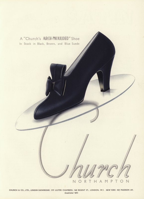 Anuncio de zapatos de mujer, años 1930 de English School