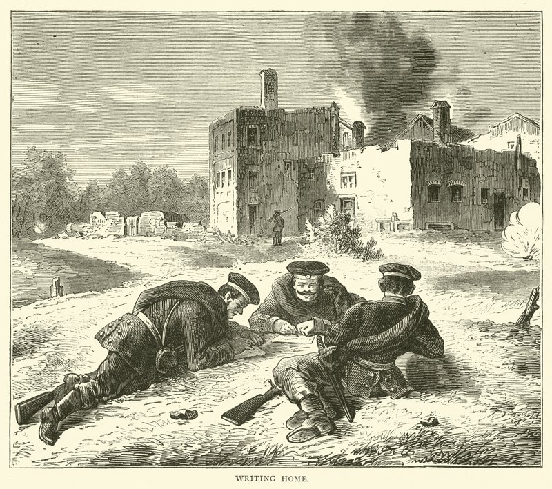 Escribiendo a casa, septiembre 1870 de English School