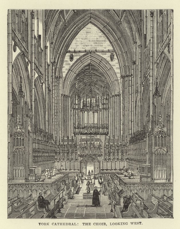 Catedral de York, el coro, mirando al oeste de English School