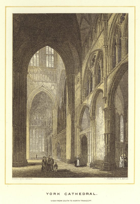 Catedral de York, vista del transepto de sur a norte de English School