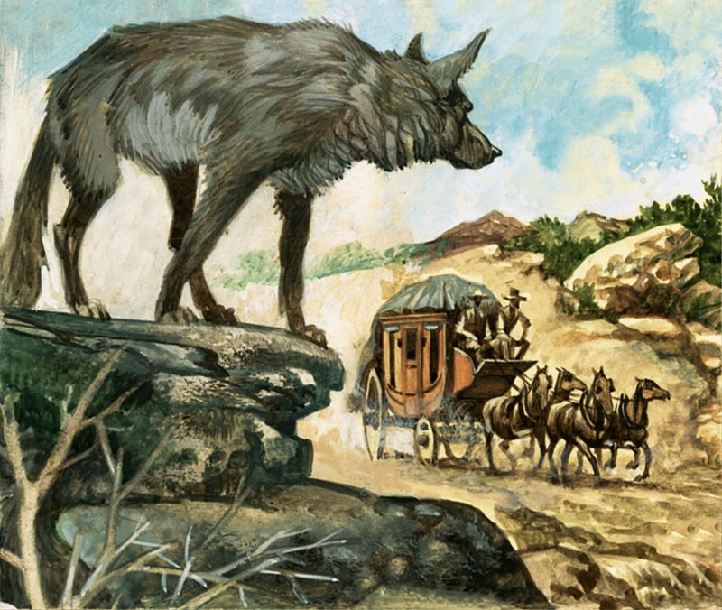 lobos hambrientos eran uno de los peligros que acechaban a los viajeros en diligencia de English School