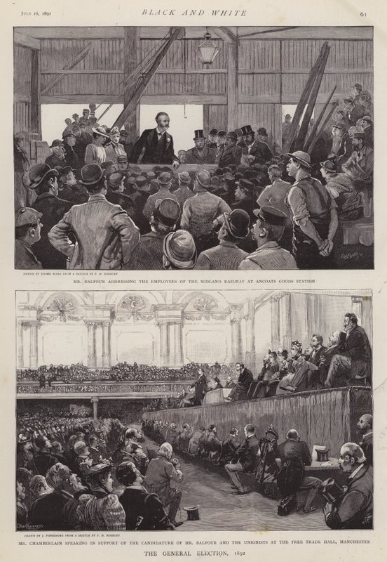 Escenas de la campaña de las elecciones generales británicas de 1892 de Enoch Ward