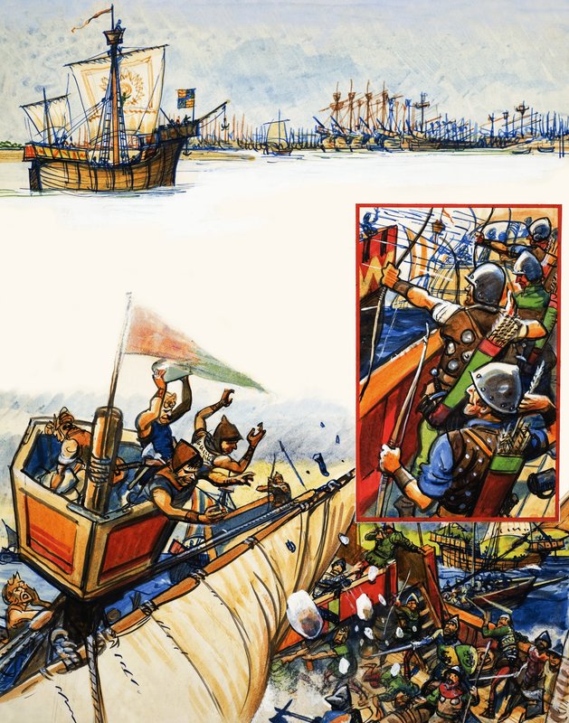 Scrapbook of the British Sailor: Matanza en Sluys de Eric Parker