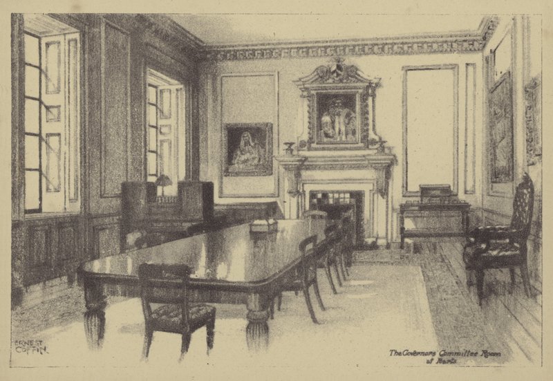 La Sala del Comité de Gobernadores de Barts de Ernest Coffin
