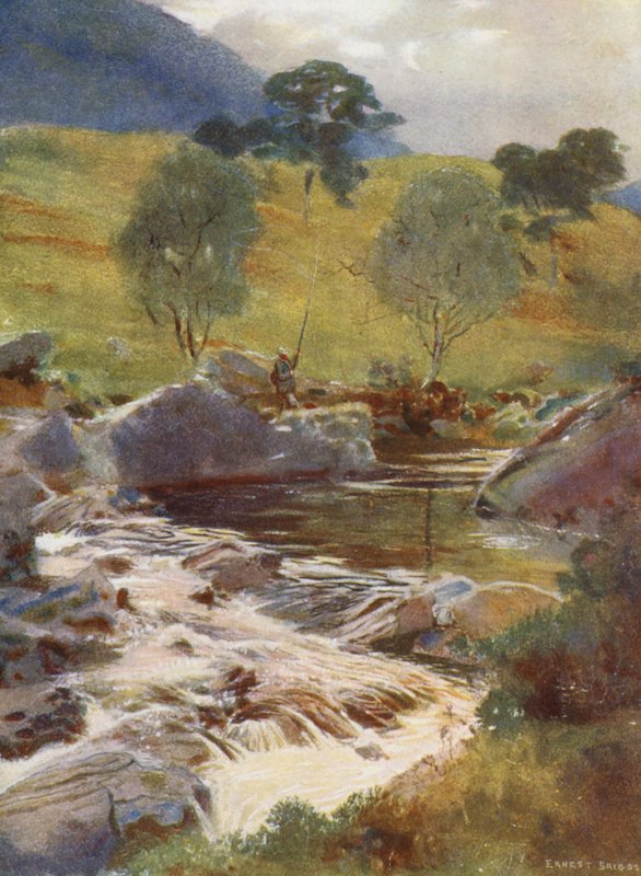 La cabecera del Dochart (litografía en color) de Ernest Edward Briggs