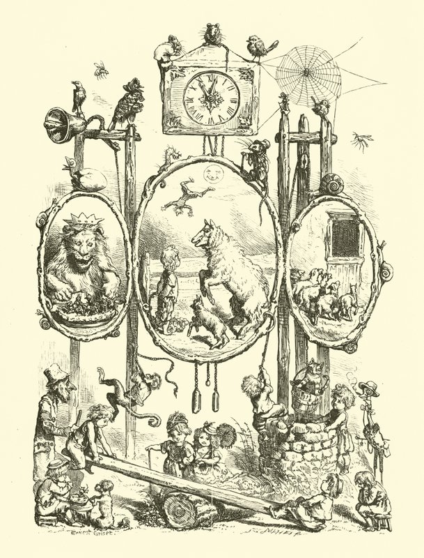 Rimas infantiles nacionales, frontispicio de Ernest Henry Griset