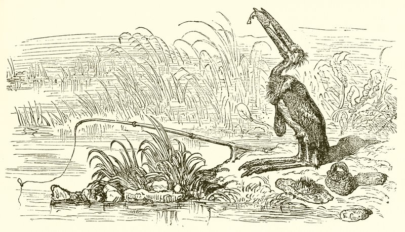 El pescador y el pez pequeño de Ernest Henry Griset