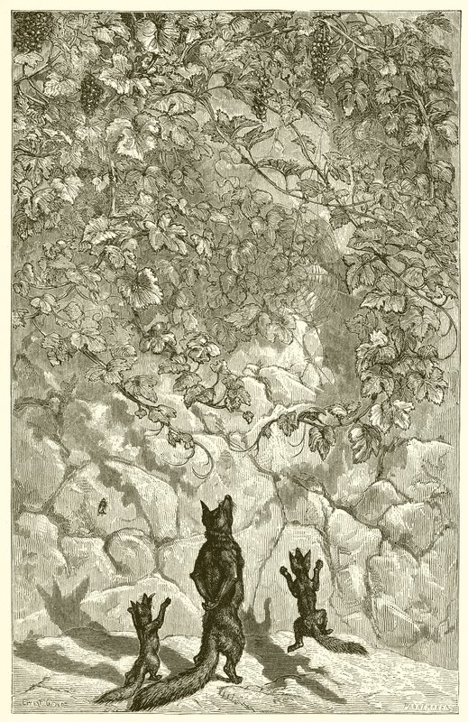 La zorra y las uvas de Ernest Henry Griset