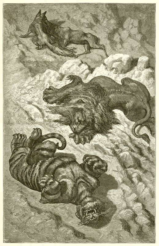 El León, el Tigre y el Zorro de Ernest Henry Griset