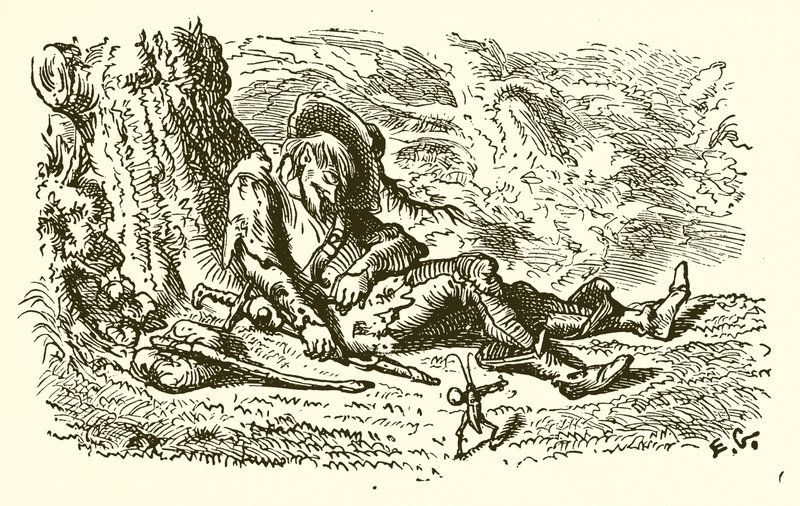 Los saltamontes y el saltamontes de Ernest Henry Griset