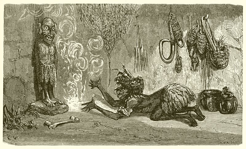 El hombre y su dios de madera de Ernest Henry Griset