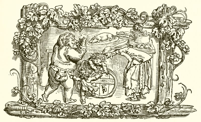 La vieja y el barril vacío de Ernest Henry Griset