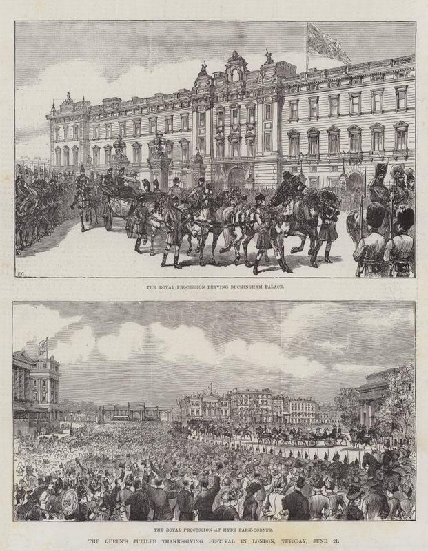 Festival de Acción de Gracias del Jubileo de la Reina en Londres, martes, 21 de junio de Ernest Henry Griset