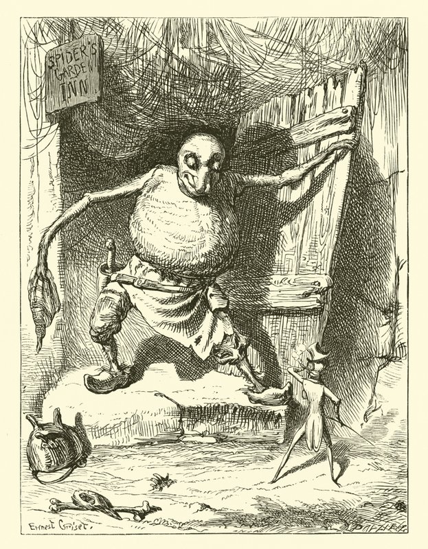 La araña y la mosca de Ernest Henry Griset