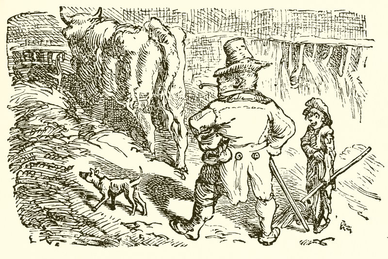 El ciervo en el establo de bueyes de Ernest Henry Griset