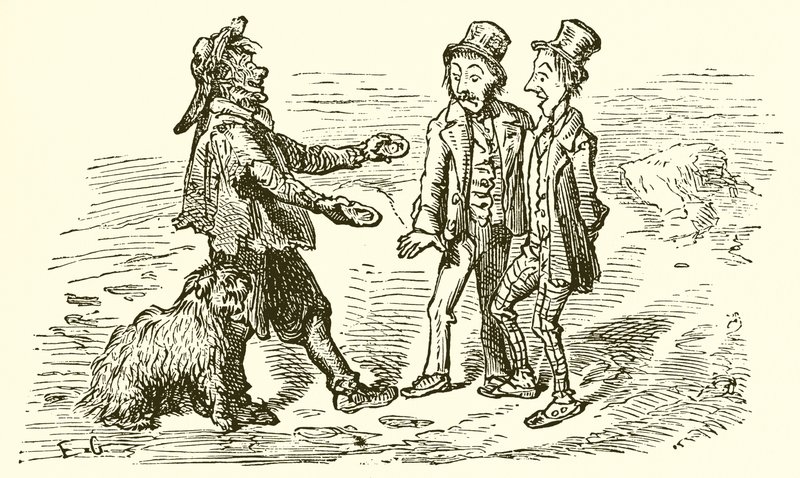Los dos viajeros y la ostra de Ernest Henry Griset