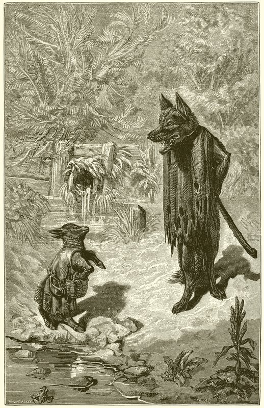 El lobo y el cordero de Ernest Henry Griset