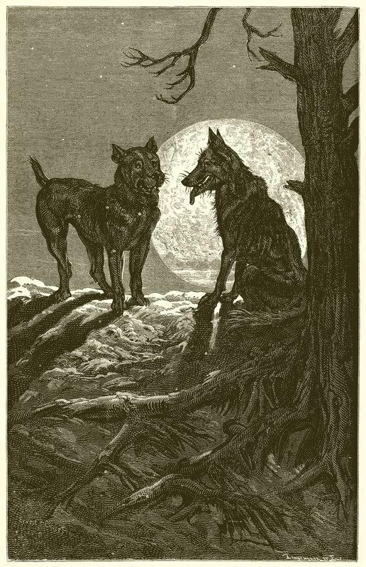 El Lobo y el Mastín de Ernest Henry Griset