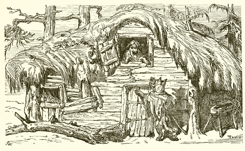 El lobo, la cabra y el cabrito de Ernest Henry Griset
