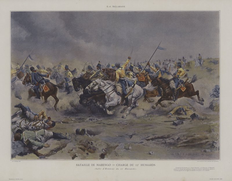 Carga del 12º Húsares en la Batalla de Marengo de Ernest Jean Delahaye