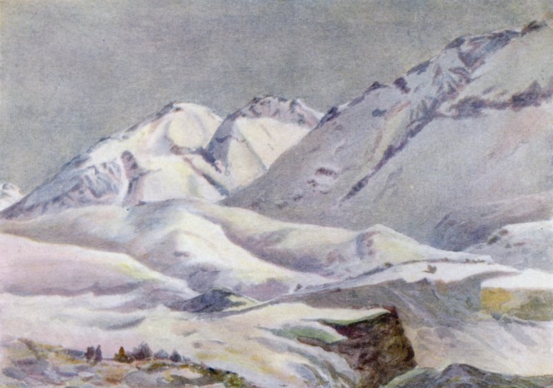 Sierra Navarro, desde el Hotel Puente del Inca de Ernest William Christmas